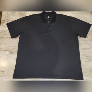 Horn Legend~Bamboo Charcoal~ Polo~1/4 Zip~Short Sleeve Shirt~Sz 3XB~Black